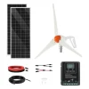 VEVOR 12V 600W Solar Wind Power Kit, 2PCS 100W Solar Panel + 400W Wind Turbine + 12.8V 100Ah LiFePO4 Battery + 1000W Power Inverter + MPPT Hybrid Controller for Home RV Boat Off-Grid Applications