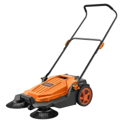 VEVOR Walk-Behind Hand Push Floor Sweeper, Manual Floor Sweeper Non-Electric with 25.6