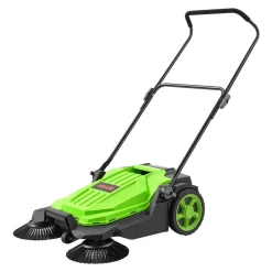 VEVOR Walk-Behind Hand Push Floor Sweeper, Manual Floor Sweeper Non-Electric with 25.6