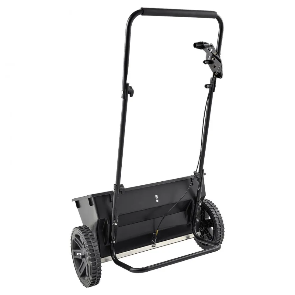 VEVOR Walk-Behind Push Spreader, 50LBS Capacity, Drop Spreader with Hopper Grate, 18 in Spreading Width & 30 Settings, 10 in All Terrain Tires, Garden & Lawn Spreaders for Seed, Fertilizer, Salt