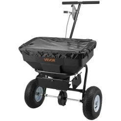 VEVOR Walk-Behind Spreader, 12ft Spreading Width, Push Broadcast Spreader with 13