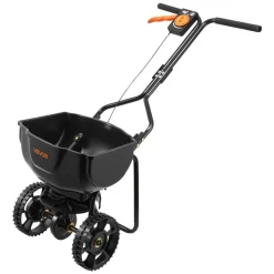 VEVOR Walk-Behind Spreader, 9.8ft Spreading Width, Push Broadcast Spreader with 10