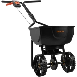 VEVOR Walk-Behind Spreader, 9.8ft Spreading Width, Push Broadcast Spreader with 10