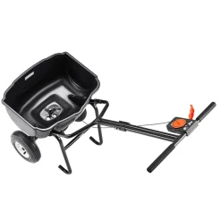 VEVOR Walk Behind Spreader, 60LBS Capacity, Push Spreader with Hopper Grate, 0-9.8 ft Spreading Width, 8 in All Terrain Pneumatic Tires, Garden & Lawn Broadcast Spreaders, for Seed, Fertilizer