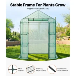 VEVOR Walk-in Greenhouse, 55.5