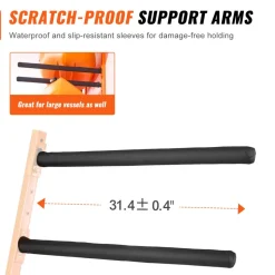 VEVOR Wall Kayak Storage Rack, 4-Capacity Wall Mounted Kayak Holders for Kayak Canoe Paddle Board, Kayak Storage Hooks with Adjustable Padded Arms, 400 LBS Load Kayak Hanger for Indoor Outdoor Garage