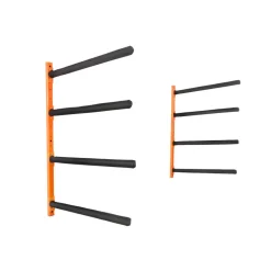 VEVOR Wall Kayak Storage Rack, 4-Capacity Wall Mounted Kayak Holders for Kayak Canoe Paddle Board, Kayak Storage Hooks with Adjustable Padded Arms, 400 LBS Load Kayak Hanger for Indoor Outdoor Garage