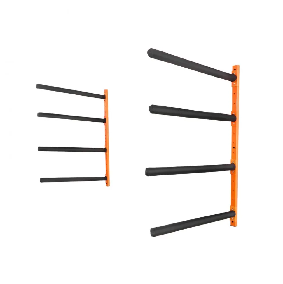 VEVOR Wall Kayak Storage Rack, 4-Capacity Wall Mounted Kayak Holders for Kayak Canoe Paddle Board, Kayak Storage Hooks with Adjustable Padded Arms, 400 LBS Load Kayak Hanger for Indoor Outdoor Garage