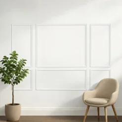 VEVOR Wall Molding 3 Pack, Wainscoting Panels Kit, Lightweight Paintable Polystyrene, Easy to Install Accent Wall Trim for Interior Décor Living Room, Bedroom, Home, White (23x56.3 + 23x23 in)