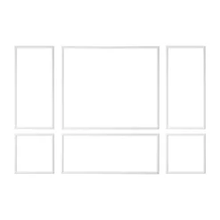 VEVOR Wall Molding 3 Pack, Wainscoting Panels Kit, Lightweight Paintable Polystyrene, Easy to Install Accent Wall Trim for Interior Décor Living Room, Bedroom, Home, White (23x56.3 + 23x23 in)