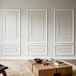 VEVOR Wall Molding 3 Pack, Wainscoting Panels Kit with Dual-Line Wide & Narrow Profile, Lightweight Paintable Polystyrene, Easy to Install Accent Wall Trim for Interior Living Room, Bedroom,White