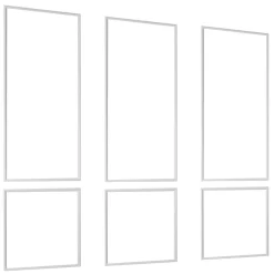 VEVOR Wall Molding 3 Pack, Wainscoting Panels Kit, Lightweight Paintable Polystyrene, Easy to Install, Waterproof Accent Wall Trim for Interior Décor Living Room, Bedroom, White (24x54 + 24x24 in)