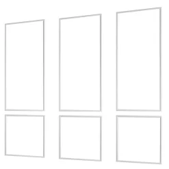 VEVOR Wall Molding 3 Pack, Wainscoting Panels Kit, Lightweight Paintable Polystyrene, Easy to Install, Waterproof Accent Wall Trim for Interior Décor Living Room, Bedroom, White (24x54 + 24x24 in)