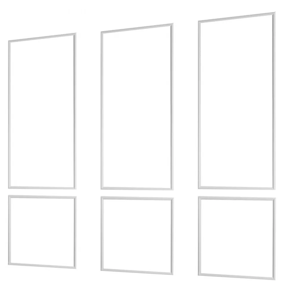VEVOR Wall Molding 3 Pack, Wainscoting Panels Kit, Lightweight Paintable Polystyrene, Easy to Install, Waterproof Accent Wall Trim for Interior Décor Living Room, Bedroom, White (24x54 + 24x24 in)