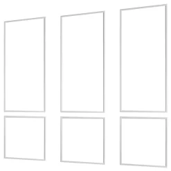 VEVOR Wall Molding 3 Pack, Wainscoting Panels Kit, Lightweight Paintable Polystyrene, Easy to Install, Waterproof Accent Wall Trim for Interior Décor Living Room, Bedroom, White (24x54 + 24x24 in)