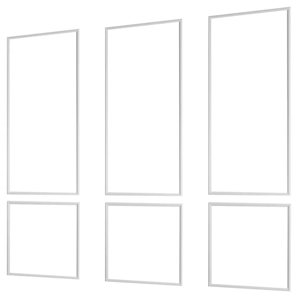 VEVOR Wall Molding 3 Pack, Wainscoting Panels Kit, Lightweight Paintable Polystyrene, Easy to Install, Waterproof Accent Wall Trim for Interior Décor Living Room, Bedroom, White (24x54 + 24x24 in)
