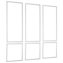 VEVOR Wall Molding 3 Pack, Wainscoting Panels Kit, Lightweight Paintable Polystyrene, Easy to Install, Waterproof Accent Wide Profile Trim for Interior Living Room, Bedroom,White (24x54 + 24x24 in)