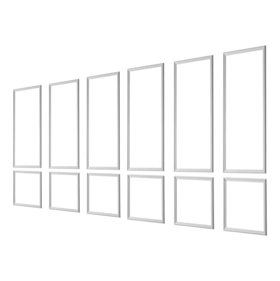 VEVOR Wall Molding 6 Pack, Wainscoting Panels Kit, Lightweight Paintable Polystyrene, Easy to Install, Waterproof Accent Wall Trim for Interior Décor Living Room, Bedroom, White (24x54 + 24x24 in)