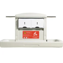 VEVOR Wall-Mounted Baby Changing Station, Horizontal Foldable Diaper Change Table with Safety Straps and Hanging Rods, Use in Commercial Bathrooms, Â Daycare Centers for Newborns & Infant
