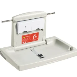 VEVOR Wall-Mounted Baby Changing Station, Horizontal Foldable Diaper Change Table with Safety Straps and Hanging Rods, Use in Commercial Bathrooms, Daycare Centers for Newborns & Infant