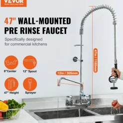 VEVOR Wall-Mounted Kitchen Faucet, 25