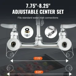 VEVOR Wall-Mounted Kitchen Faucet, 25