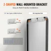 VEVOR Wall Mounted Makeup Mirror, 0.15" Thick, 22" x 30" Mirror with Aluminium Alloy Frame & Explosion-Proof Film, Scratch-Resistant Mirror with Z-Shaped Bracket, Fit for Bathroom/Bedroom/Living Room