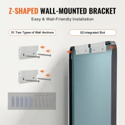 VEVOR Wall Mounted Makeup Mirror, 0.15