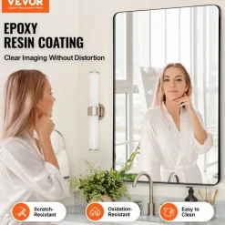 VEVOR Wall Mounted Makeup Mirror, 0.15
