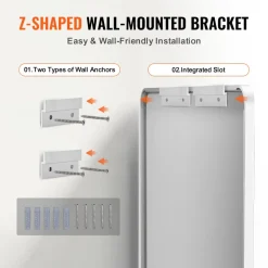 VEVOR Wall Mounted Makeup Mirror, 0.15