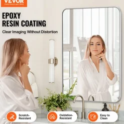 VEVOR Wall Mounted Makeup Mirror, 0.15