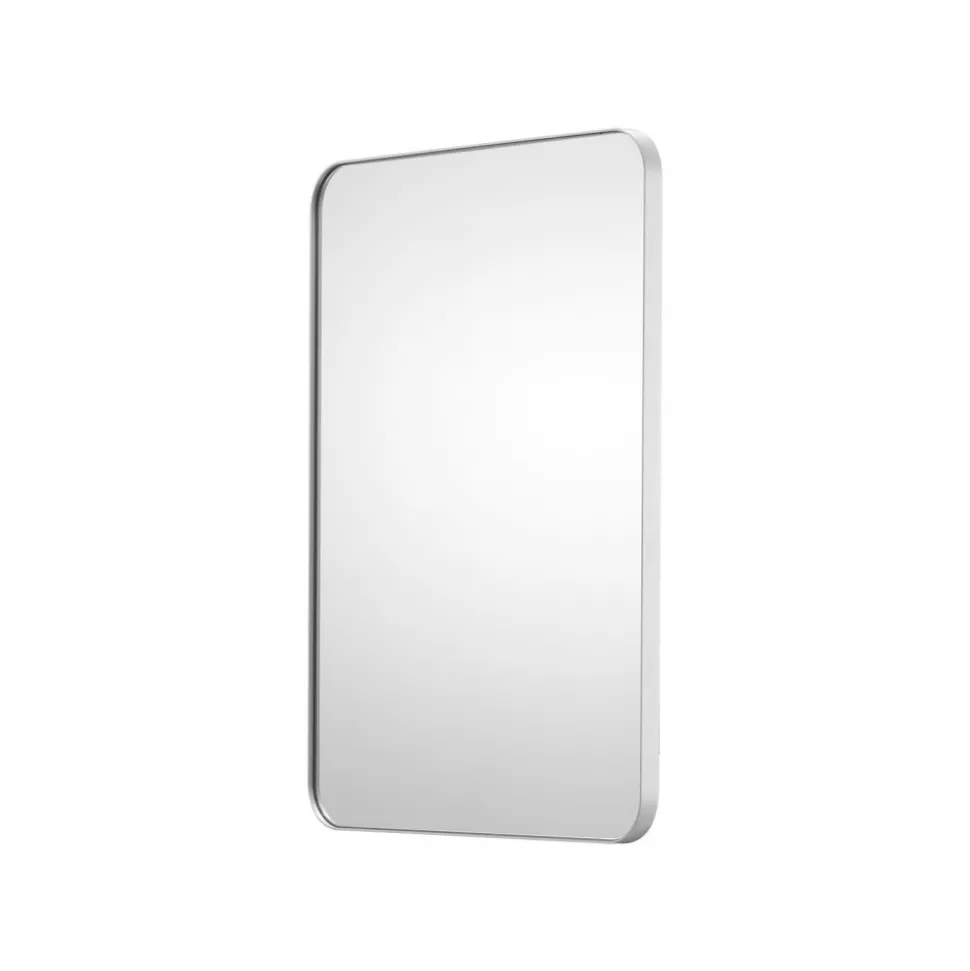 VEVOR Wall Mounted Makeup Mirror, 0.15" Thick, 22" x 30" Mirror with Aluminium Alloy Frame & Explosion-Proof Film, Scratch-Resistant Mirror with Z-Shaped Bracket, Fit for Bathroom/Bedroom/Living Room