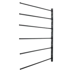 VEVOR Wall Mounted Saddle Rack, 30.9 x 29.9 x 5.5 in, Swing Out Saddle Holder, Six Tiers Horse Saddle Stand, Space Saving Horse Pad and Blanket Rack for Tack Room Organization Trailer Accessories