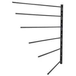 VEVOR Wall Mounted Saddle Rack, 30.9 x 29.9 x 5.5 in, Swing Out Saddle Holder, Six Tiers Horse Saddle Stand, Space Saving Horse Pad and Blanket Rack for Tack Room Organization Trailer Accessories