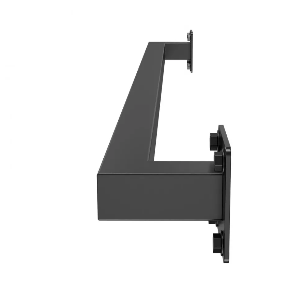 VEVOR Wall Mounted Stair Handrail, 4ft Black Iron Staircase Handrail Indoor, 250lbs Load Capacity, Industrial Railing Hand Rail for Steps, Square Tube for Loft Porch Deck, 2 Sections