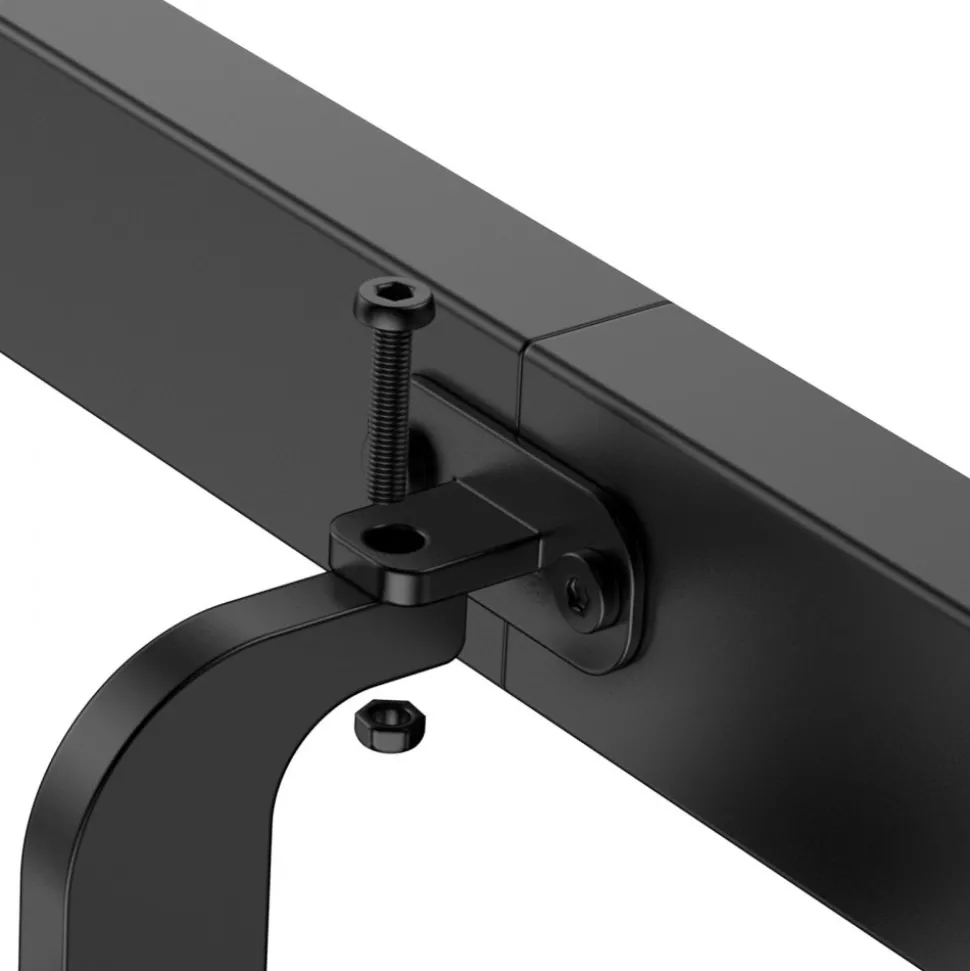 VEVOR Wall Mounted Stair Handrail, 15ft Black Aluminum Staircase Handrail Indoor, 250lbs Load Capacity, Industrial Railing Hand Rail for Steps, Square Tube for Loft Porch Deck, 6 Sections