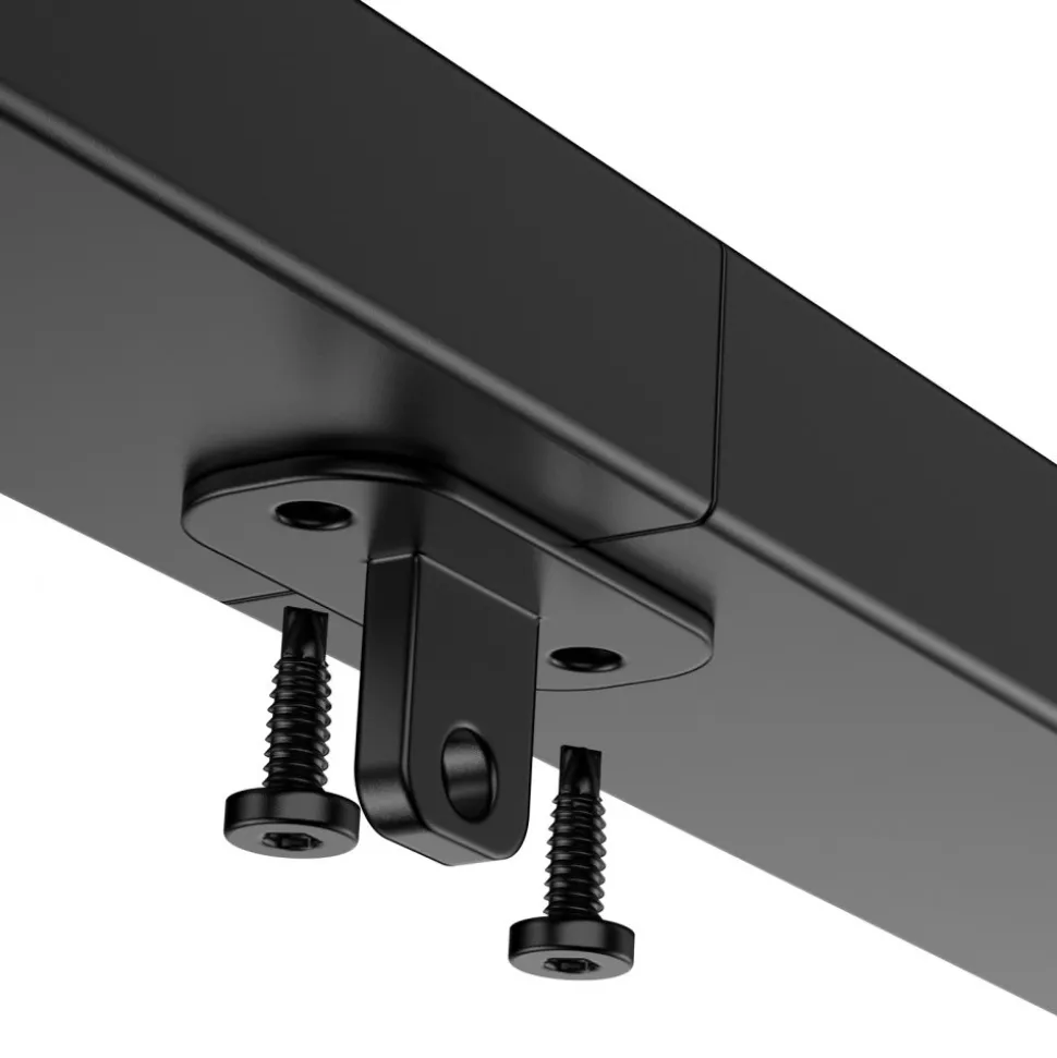 VEVOR Wall Mounted Stair Handrail, 15ft Black Aluminum Staircase Handrail Indoor, 250lbs Load Capacity, Industrial Railing Hand Rail for Steps, Square Tube for Loft Porch Deck, 6 Sections