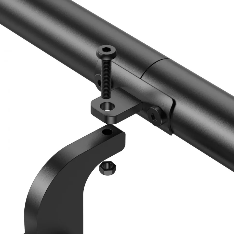 VEVOR Wall Mounted Stair Handrail, 4ft Pipe Staircase Handrail, Black Galvanized Aluminum, 1.26 inch Pipe Diameter, Indoor&Outdoor Staircase Railing,Industrial Hand Rail for Steps,Security Baluster
