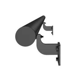 VEVOR Wall Mounted Stair Handrail, 4ft Pipe Staircase Handrail, Black Galvanized Aluminum, 1.26 inch Pipe Diameter, Indoor&Outdoor Staircase Railing,Industrial Hand Rail for Steps,Security Baluster