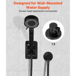 VEVOR Wall Mounted Supply Elbow, Wall Supply Elbow with O-Ring Flange, Tapered 1/2