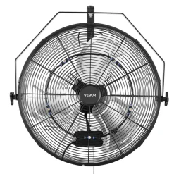 VEVOR Wall Mount Fan, 20 in Wall Mounted Hanging Fan with Mist, IP44-rated Protection, 3-Speed, Long Airflow Distance, Adjustable Rotation Angle, Powerful for Industry, Commercial, Garage, Workshop