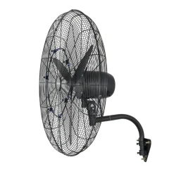 VEVOR Wall Mount Fan, 18 in Wall Mounted Hanging Fan Oscillating, 3-Speed, Long Airflow Distance, Adjustable Rotation Angle, Mechanical Powerful for Industry, Commercial, Garage, Workshop, Gym, 2 Pack