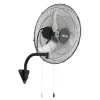 VEVOR Wall Mount Fan, 20 in Wall Mounted Hanging Fan Oscillating, 3-Speed, Long Airflow Distance, Adjustable Rotation Angle, Mechanical Powerful for Industry, Commercial, Garage, Workshop, Gym, 2 Pack