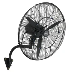VEVOR Wall Mount Fan, 24 in Wall Mounted Hanging Fan with Oscillating & Mist, IP44-rated, 3-Speed, Powerful Air Reach, Mechanical Control, Long Airflow for Industry, Commercial, Garage, Workshop
