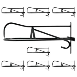 VEVOR Wall Mount Saddle Rack, 27.3 x 16.3 x 12.5 in, 8 Packs Horse Saddle Rack with Pad Bar, Portable Saddle Stand for English & Western Saddle, Horse Tack Storage for Equestrian Garden, Black