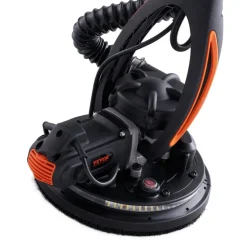 VEVOR Wall Smoother, 900W Drywall Sander, Includes 12 Sanding Pads, Adjustable Speeds from 800-1800 RPM, 3 Vacuum Tubes, Collapsible Design for Ceilings, Dual LED, Telescopic Grip & Dust Collector