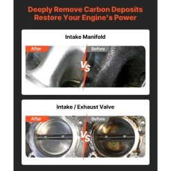 VEVOR Walnut Blaster Kit for Carbon Cleaning, 1200W Sand Blaster with Built-in Vacuum, Extension Nozzle Sandblaster Gun, and 5.5lbs Walnut Shell for Engine Intake Valve Cleaning - 13L