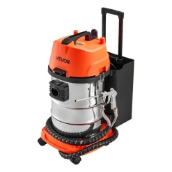 VEVOR Walnut Blaster Kit for Carbon Cleaning, 1200W Sand Blaster with Built-in Vacuum, Extension Nozzle Sandblaster Gun, and 5.5lbs Walnut Shell for Engine Intake Valve Cleaning - 30L