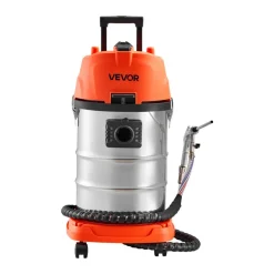 VEVOR Walnut Blaster Kit for Carbon Cleaning, 1200W Sand Blaster with Built-in Vacuum, Extension Nozzle Sandblaster Gun, and 5.5lbs Walnut Shell for Engine Intake Valve Cleaning - 30L