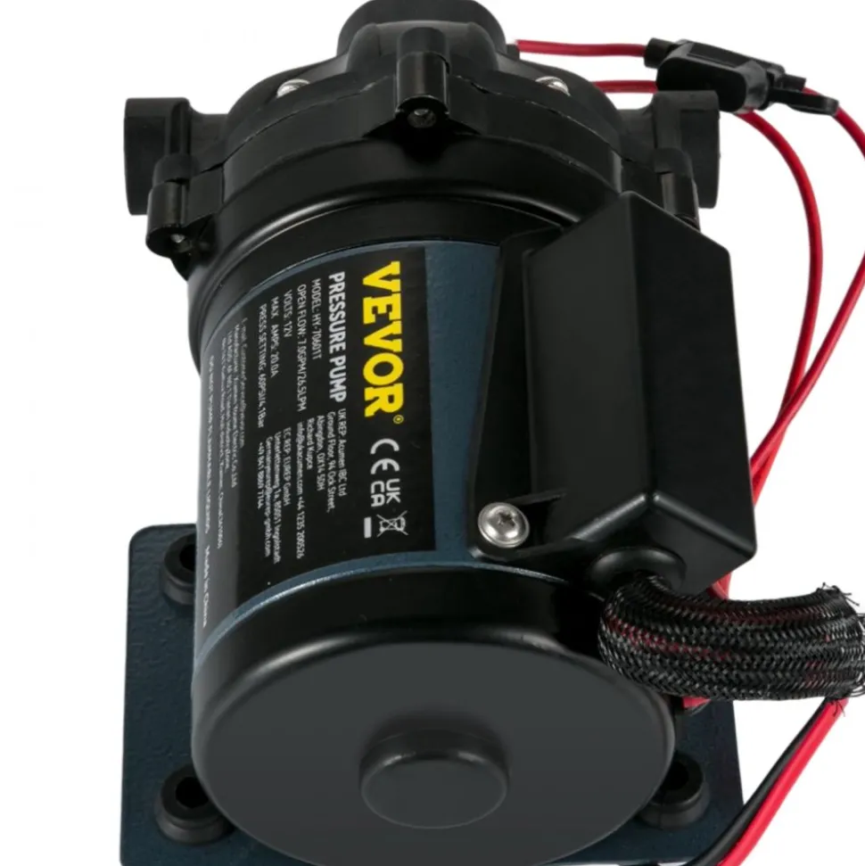 VEVOR Washdown Pump, 12V DC, 7 GPM 60 PSI, Max. 10 FT Lift Self Priming Water Pump, with EPDM Valve, Universal Salt Water Strainer & Female/Male Thread, for RV, Marine Deck, Yacht